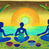 ayahuasca seashore diptych people zb