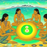 ayahuasca seashore diptych people ze