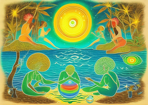 ayahuasca seashore diptych people zl.png