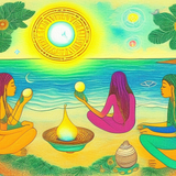 ayahuasca seashore diptych people z