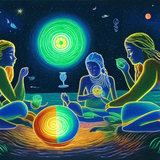 ayahuasca seashore diptych people q