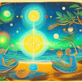 ayahuasca seashore diptych people e