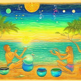 ayahuasca seashore diptych people y