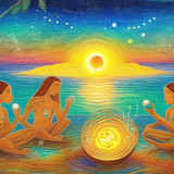 ayahuasca seashore diptych people t