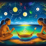 ayahuasca seashore diptych people c