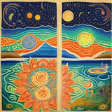 ayahuasca seashore diptych people a98