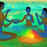 ayahuasca seashore diptych people s