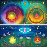 ayahuasca seashore diptych people a94