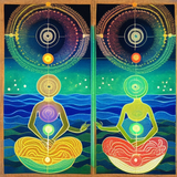 ayahuasca seashore diptych people a