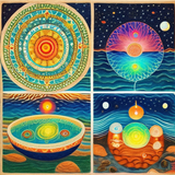 ayahuasca seashore diptych people a4