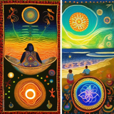 ayahuasca seashore diptych people a3