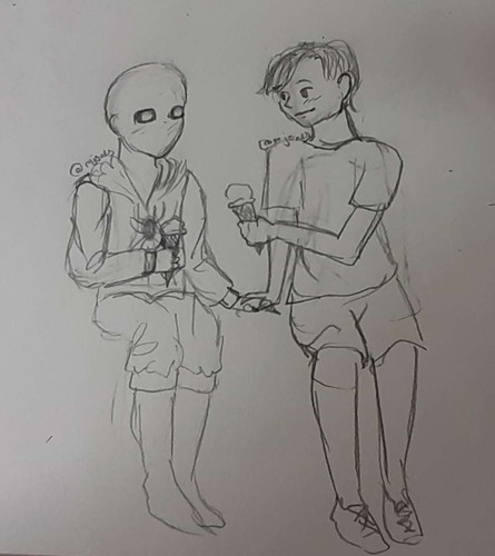 spider mechanic on an ice cream date