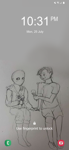 ice cream date lockscreen