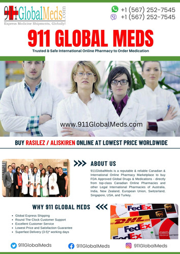 https://www.911globalmeds.com/buy-aliskiren-tekturna-rasilez-online - Buying RASILEZ / Aliskiren online at reduced prices from 911GlobalMeds.com. Your trustworthy source for medicines offers cost-effective alternatives, confirming access to treatment without compromising quality. Explore the range, order suitably, and prioritize your health with savings. Your well-being is our priority.

Find Other medications information like –

Enbrel Cost without Insurance @ https://soundcloud.com/charlie-scott-448575756/enbrel-cost-without-insurance-911globalmedscom