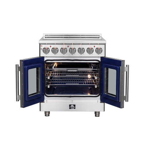 FFSEL16955 30 FORNO Massimo Freestandin French Door Electric Range Open.jpg