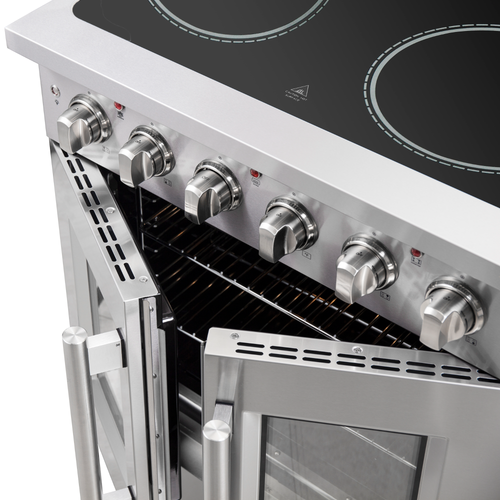 FFSEL6917 30 Galiano French Door Electric Range Angle Open zoom.png