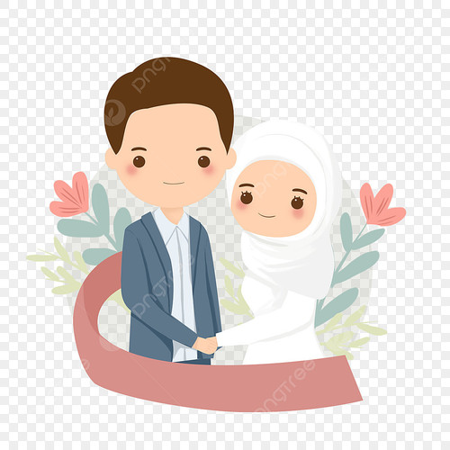pngtree cute couple muslim wedding characters illustration png image 6459138.jpg