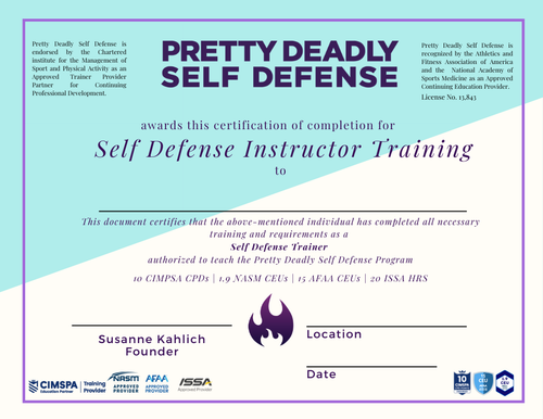 Private Self Defence Class Gift Certificate - Self Defence Hub