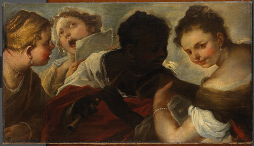 Giordano, Luca Четыре музицирующие женщины, 1660, 57 cm x 101,5 cm, Холст, масло