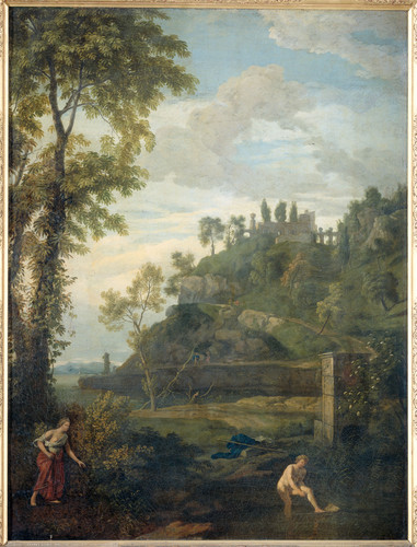 Glauber, Johannes Аркадский пейзаж с Гермафродитом и Салмакидой, 1726, 123 cm х 90 cm, Холст, масло