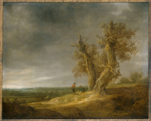 Goyen, Jan van Пейзаж с двумя дубами, 1641, 88,5 cm х 110,5 cm, Холст, масло