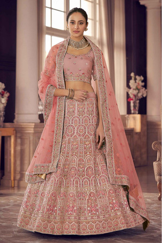 Organza Thread Work Lehenga Choli In Peach Colour LD4900855 A.jpg