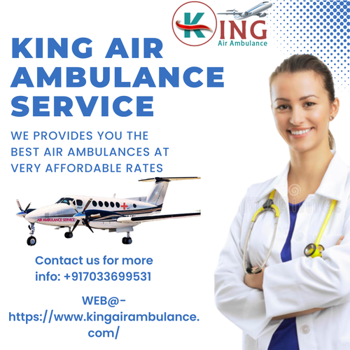 King Air Ambulance Service in Lucknow provides a well-equipped inpatient air ambulance with highly qualified doctors and nurses to assist you in the best possible way.
Contact us- +917033699531
Web@- http://tinyurl.com/fj68rbdy