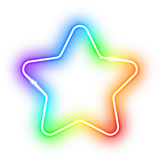 pngtree neon rainbow star clipart png image 6561701.png
