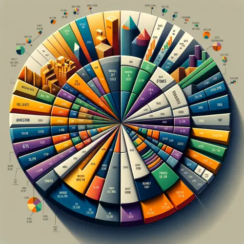 DALL·E 2024 02 08 15.41.18 A visually compelling pie chart without any text, illustrating the concep.webp