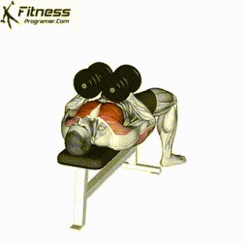 Flat bench press DB close grip.gif