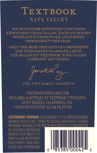 2021 Textbook Reserve Cabernet Sauvignon Napa Valley Back Label.png