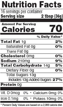 Honey Sesame NLEA Statement.jpg