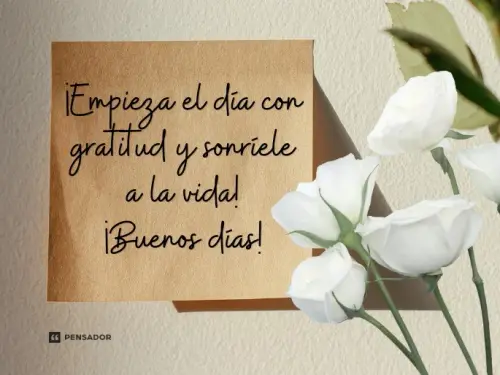 empieza el dia con gratitud y sonriele a la vida buenos dias.webp