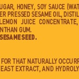 Honey Sesame Ingredient List