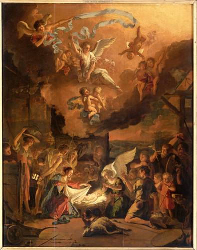 Hondius, Abraham Danielsz Поклонение пастухов, 1663, 79 cm х 63,5 cm, Дерево, масло