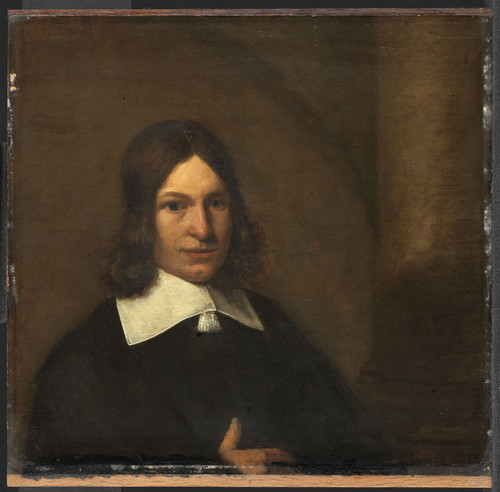 Hooch, Pieter de (приписывается) Автопортрет, 1649, 32,5 cm x 34 cm, Дерево, масло
