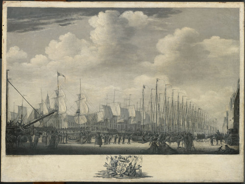 Hoogerheyden, Engel Флот в порту Флиссингена, 1804, 1805, 41,5 cm х 52,5 cm, Дерево, масло