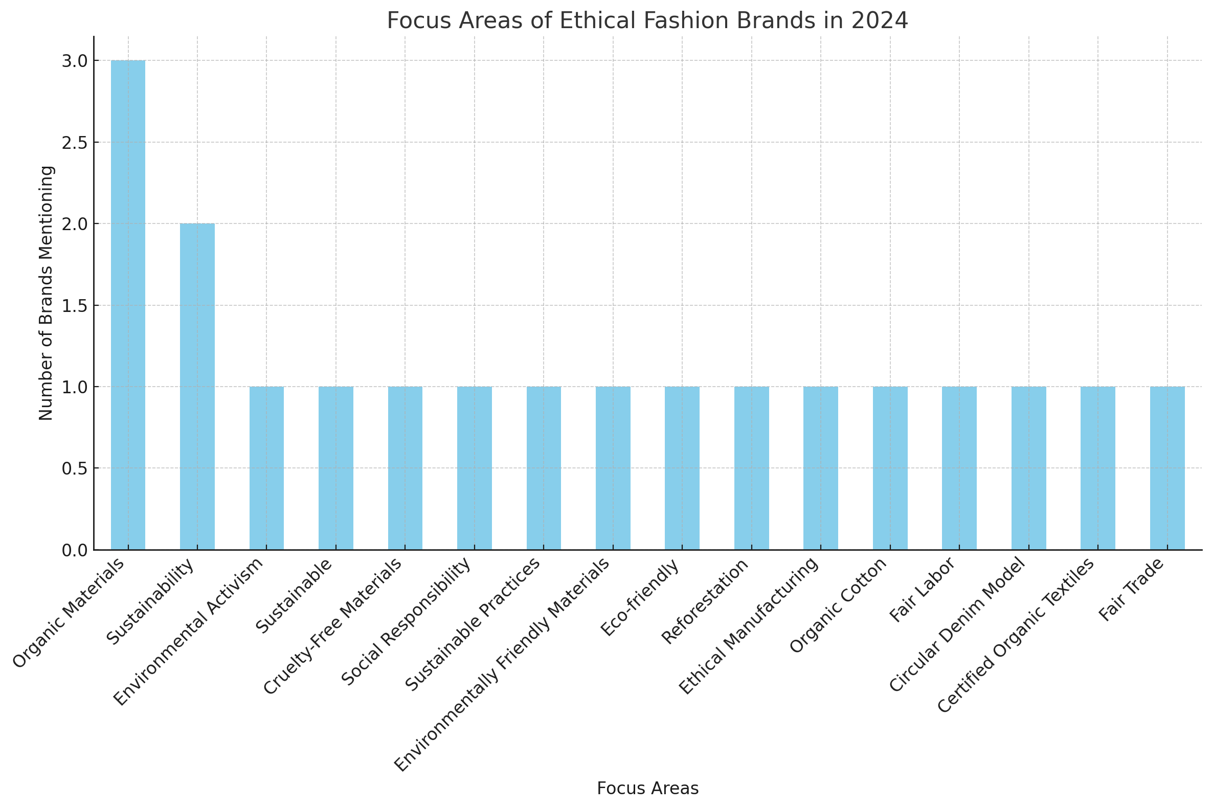 Ethical Fashion Brand Focus Areas