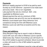 Mistress Laura blackmail contract Benjamin fiegl