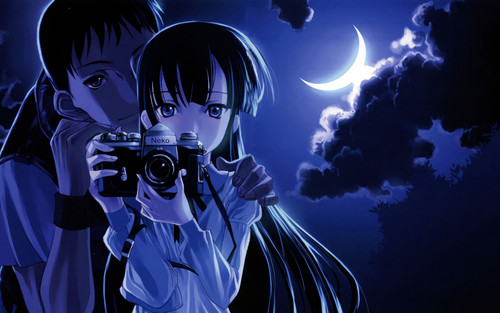 Anime Girl With Vintage Photo Camera 1920x1200