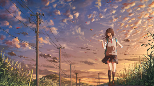 anime girl going to school z2 2560x1440