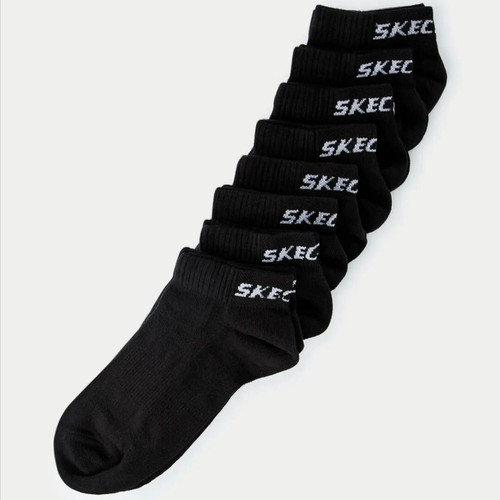 051 3 Skechers 8li Çorap Patik Siyah.jpg