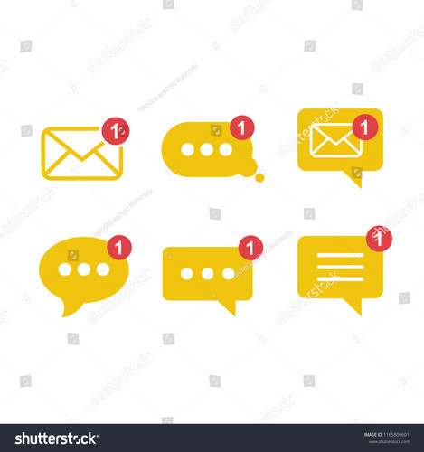 stock vector simple flat minimalist incoming new chat box messages app vector icon with notification.jpg
