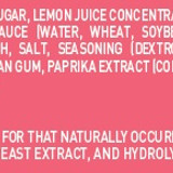 Sweet and Sour Ingredient List
