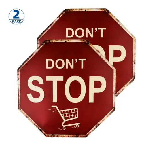 2 Pack Funny decor Dont Stop Shopping sign 12 UV Protected Rust Free Waterproof Printed.jpg 640x640.webp