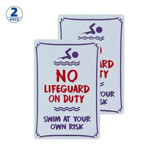 2 Pack Swimming Pool Sign Warning No Lifeguard On Duty Sign Warning Pool Signs.jpg 640x640.webp