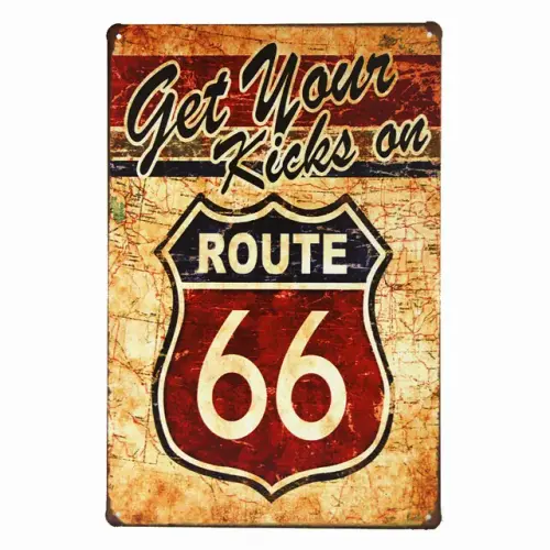 Get Your Kicks On Route 66 Sign Garage Man Cave Decor Wall Plaque.jpg 640x640.webp