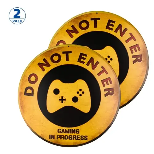 2 Pack Do Not Enter Xbox Gaming in Progress Retro Rustic Novelty Metal indoor Sign.jpg 640x640.webp