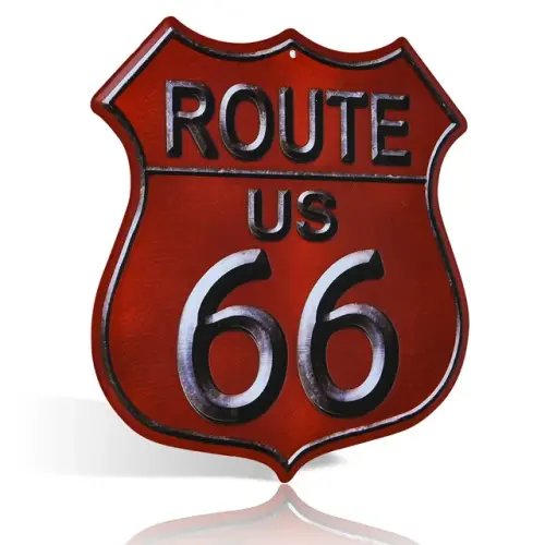 Rusty Highway Route 66 Metal Sign US Made Vintage Rustic Garage Man Cave Wall Decor.jpg 640x640.webp