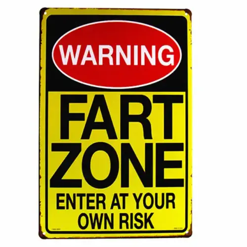 TIN SIGN Fart Zone Caution Warning Metal Decor Wall Store Shop Garage.jpg 640x640.webp